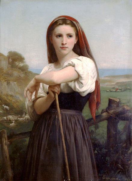 File:William-Adolphe Bouguereau (1825-1905) - Young Shepherdess (1868).jpg