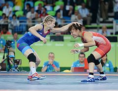 Wrestling at the 2016 Summer Olympics, Stadnik vs Tosaka 6.jpg