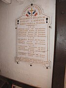 Plaque aux morts de la paroisse (1914-1918).