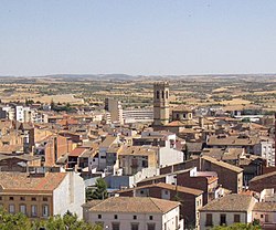 Tarrega with the tower of the Santa Maria de l'Alba de Tàrrega visible