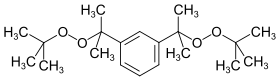 Strukturformel von 1,3-Bis(tert-butylperoxyisopropyl)benzol