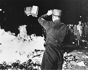 Book burning in Berlin, May 1933