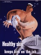 Healthy skin keeps him on the job (1942)