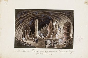 Grotte de Postojna, vers 1820.