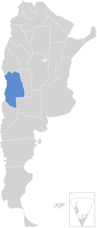 Мендоса на карте Аргентины