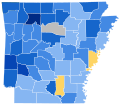 1852 United States Presidential Election in Arkansas by County