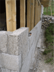 Concrete block made with hemp in France