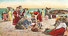 Recreation on a California beach in the first decade of the 20th century CaliforniaBeachc1905.jpg