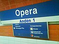 Cartel de estación Ópera en línea Ramal (2006).