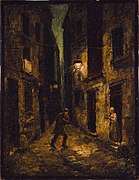 La Rue du Petit-Musc (1838) par Charles Raymond Chabrillac, musée Carnavalet.