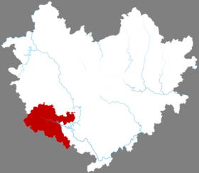 Localisation de Bāmǎ yáozú Zìzhìxiàn