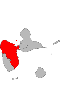 Carte de la troisième circonscription de la Guadeloupe de 1986 à 2012