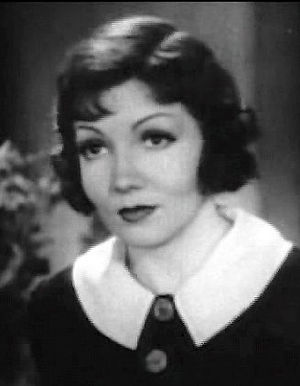 Cropped screenshot of Claudette Colbert from t...