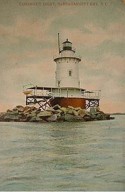 Conimicut Light в заливе Наррагансетт в Уорике, Род-Айленд.jpg