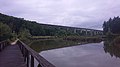 Bassin d'eau pluviale de Coupvray et viaduc de Chalifert.