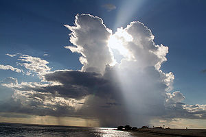 English: Cumulonimbus cloud over the Gulf of M...