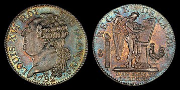 France 1792-A Half Ecu (Louis16)