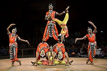 Gotikua folk dance is one of the well known performances performed by all boys group dressed in the Indian ladies attire Saree Gotikua dance.jpg