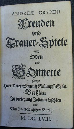 Gryphius Sonnette (1658) A 2