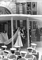 Then-Princess Margrethe in her wedding gown, a Bender creation, 1967