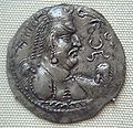 Hun coin derived from Sassanian design 5th century CE