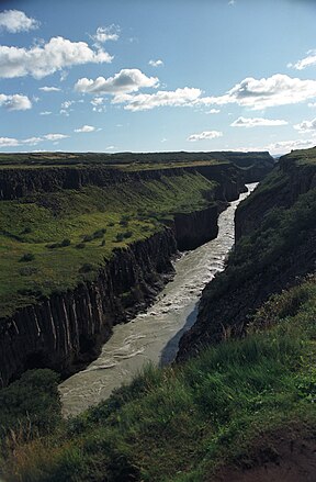 Hvítá fyrir neðan Gullfoss