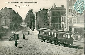 Place de la gare vers 1905.