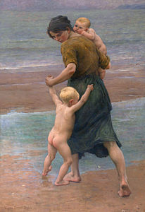 Nell'acqua, 1898 circa, olio su tela, 181,2 x 122,5 cm, Museo reale di belle arti di Anversa