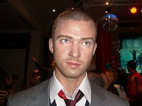 Wax statue of Timberlake at Madame Tussauds in London Justin Timberlake wax 1.jpg