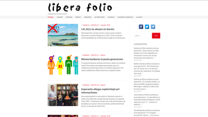 Ekrankopio de la ĉefpaĝo de Libera Folio en 2020.