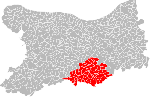 Lage des Gemeindeverbandes im Département Calvados