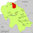 Расположение муниципалитета Пина-де-Монтальграо на карте провинции