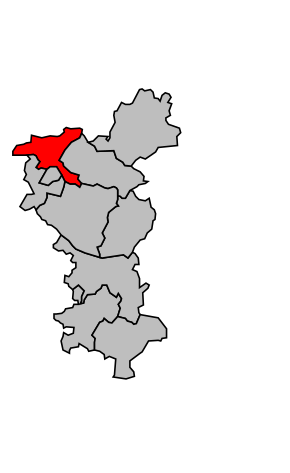 Kanton na mapě arrondissementu Cognac