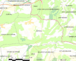 Mapa obce Anteuil