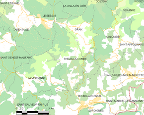 Poziția localității Thélis-la-Combe