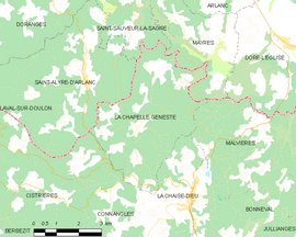 Mapa obce La Chapelle-Geneste