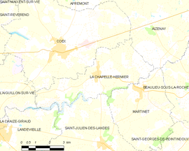 Mapa obce La Chapelle-Hermier