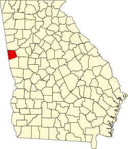 map of Georgia highlighting Heard County