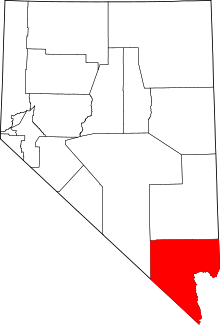 Разположение на окръга в Невада