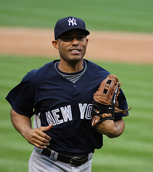 New York Yankee closer Mariano Rivera before a...
