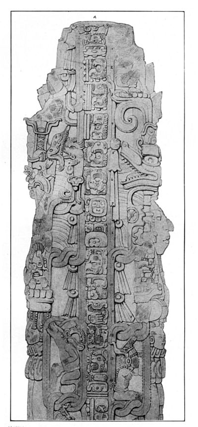 INITIAL SERIES ON STELA N, COPAN, SHOWING ERROR IN MONTH COEFFICIENT