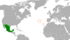 Location map for Mexico and Portugal.