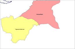 Dipartimento di Abanga-Bignè – Mappa