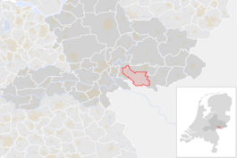 Locatie van de gemeente Montferland (gemeentegrenzen CBS 2016)