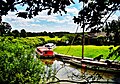 Public boat moorings at Dilham on the River Ant, Norfolk
