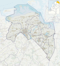 Kaart van die provinsie Groningen