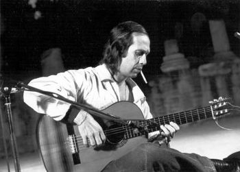 Paco de Lucia in Arles (France) before a show ...