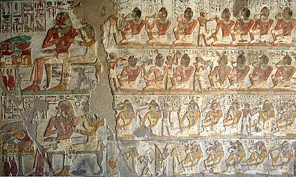 Scène de banquet dans le tombeau de Pahéri.