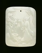 Jade plaque pendant