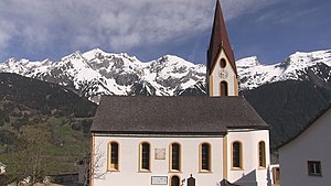 Die Pfarrkirche von Tobadill